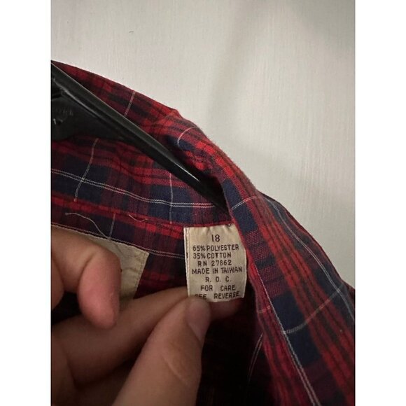 Wiseguys Men’s size 18 plaid button down shirt - Picture 4 of 6